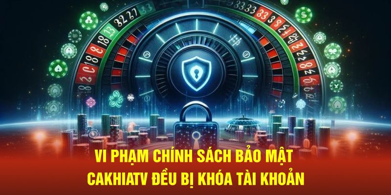 Vi phạm chính sách bảo mật CaKhiaTV đều bị khóa tài khoản